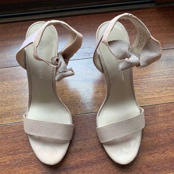 MADDEN GIRL Women's 4" Strappy Heel Suede New. Worn Once. Size 8 - Picture 3 of 11